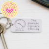 Stamped With Love - The moment I became a Daddy personalised Keyring