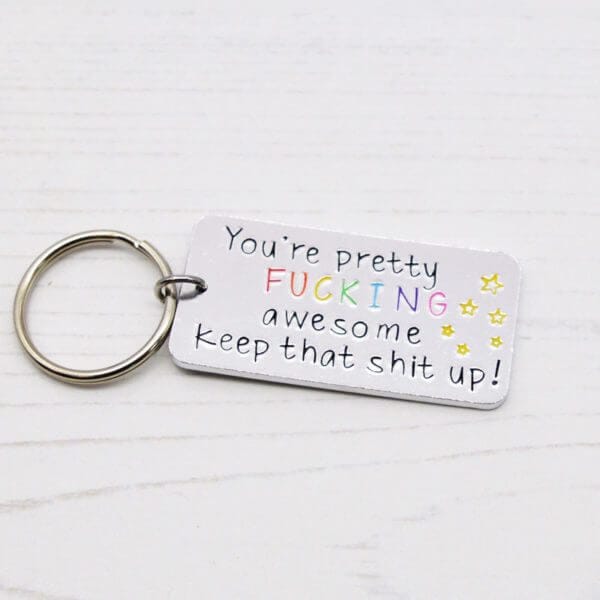 Stamped With Love - Pretty Fucking Awesome Keyring