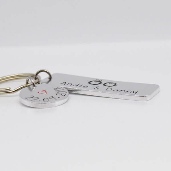Stamped With Love - Penguin Lovers Keyring