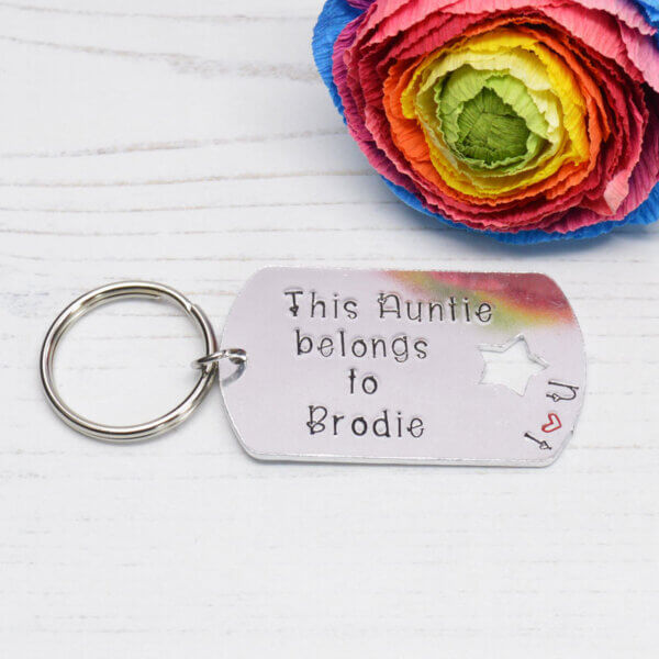 Stamped With Love - This Auntie belongs to Keyring