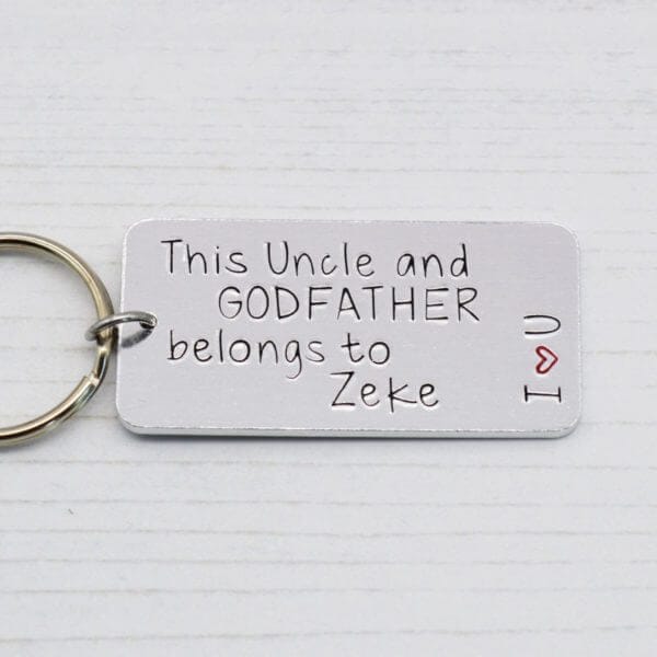 Stamped With Love - Uncle and Godfather Keyring