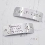 Zombies Eat The Slow Ones Motivational Shoe Tags