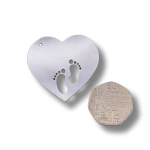 Metal Blanks UK - Aluminium Heart Stamping Blank with Feet Cut Out