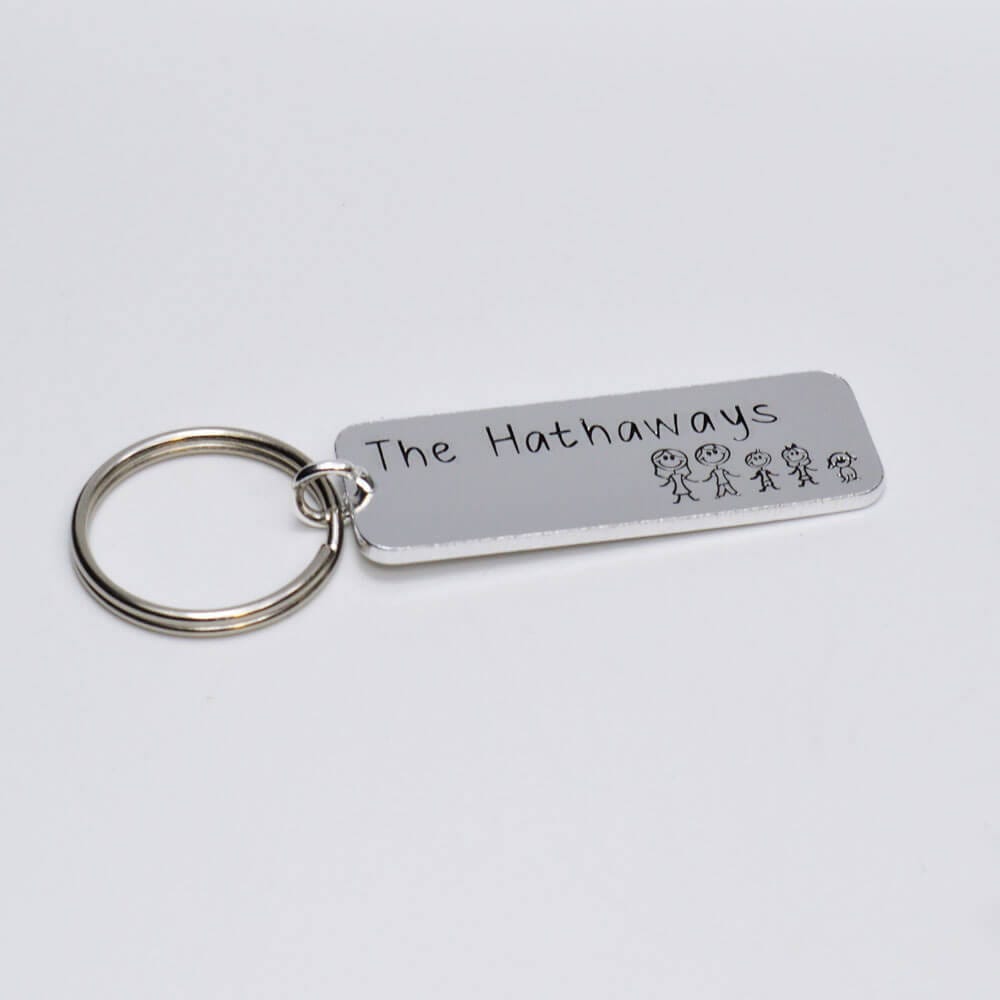 Stamped With Love - Stick Family Keyring