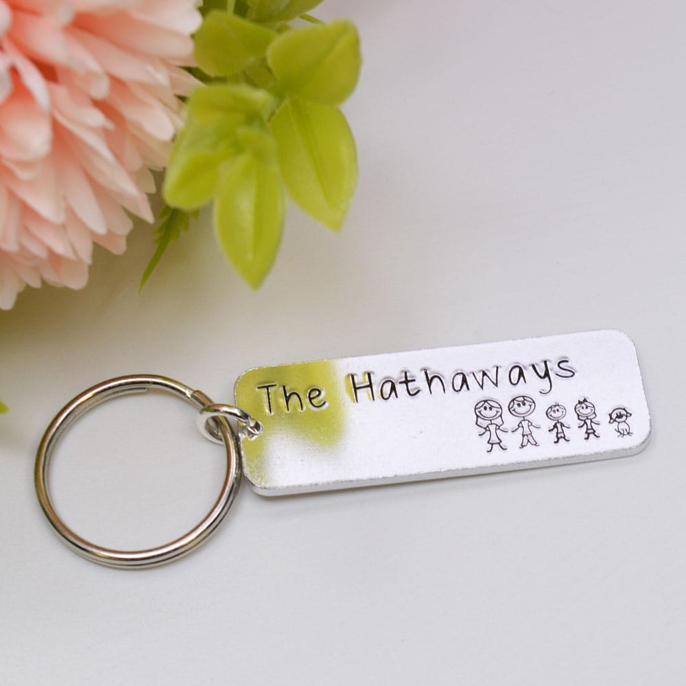 Stamped With Love - Stick Family Keyring