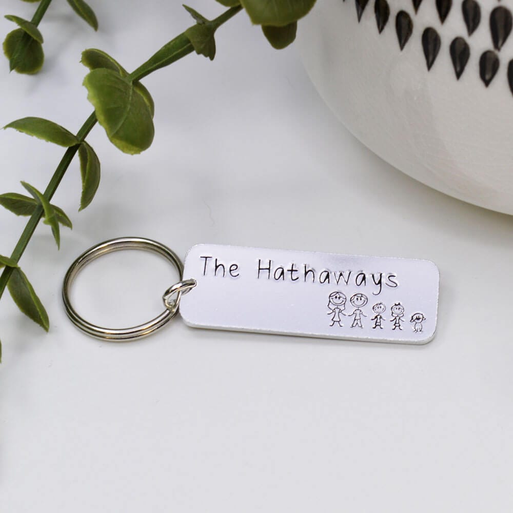 Stamped With Love - Stick Family Keyring