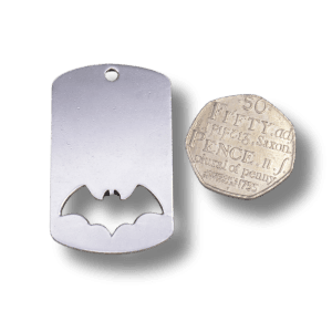 Metal Blanks UK - Aluminium Dog Tag with Bat Cut Out