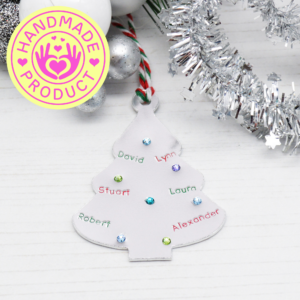 Stamped With Love - Personalised Family Christmas Tree Decoration