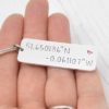 Stamped With Love - Personalised Coordinates Keyring