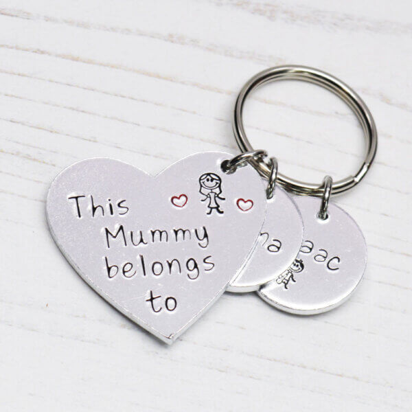 Stamped With Love - Mummy belongs to Heart keyring