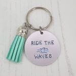 Mini Motivation - Ride The Waves Keyring