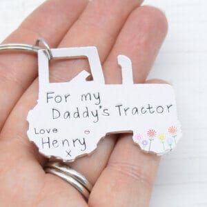 Stamped With Love - For my Daddy's Tractor Keyring