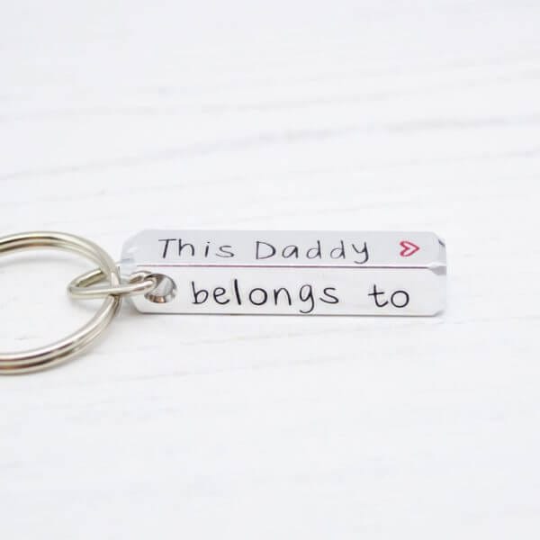 Stamped With Love - Daddy Belongs to Bar Keyring