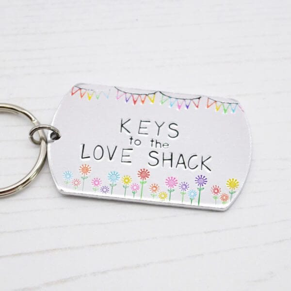 Stamped With Love - Keys to the Love Shack Keyring