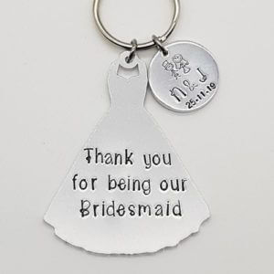 Stamped With Love - Bridesmaid Dress Keyring