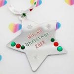 Personalised Christmas Star Bauble