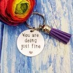 Mini Motivation - You are doing Just Fine Keyring