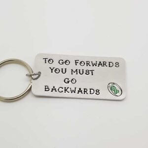 Stamped With Love - Go Backwards to Go Forwards Rugby Keyring