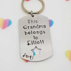 Stamped With Love - Grandma belongs to Star Keyring