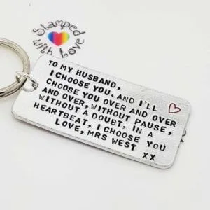 Stamped With Love - I Choose You Keyring