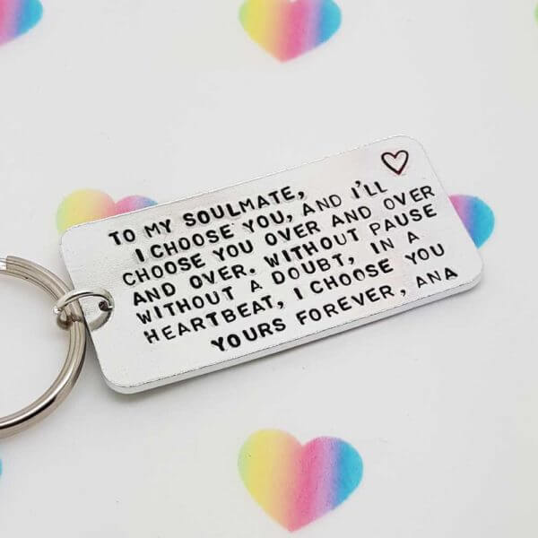 Stamped With Love - I Choose You Keyring