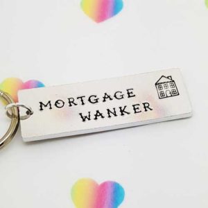 Stamped With Love - Mortgage Wanker Keyring