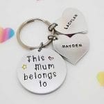This Mummy Belongs to Personalised Keyring