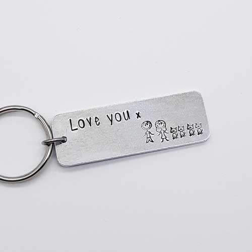 Stamped With Love - Stick Family Keyring