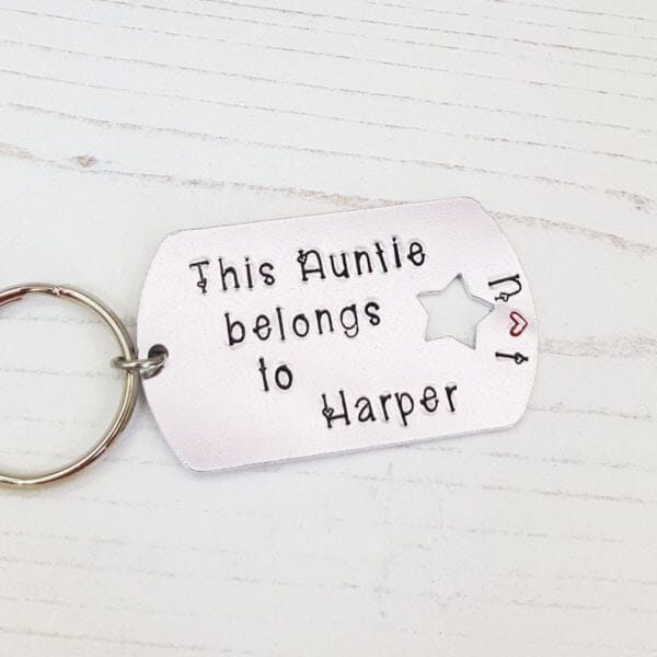 Stamped With Love - This Auntie belongs to Keyring