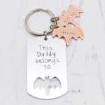 Daddy Belongs to Copper Bat Keyring