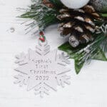 First Christmas Snowflake Bauble