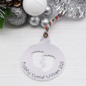 Stamped With Love - Nadolig Cyntaf Personalised Bauble