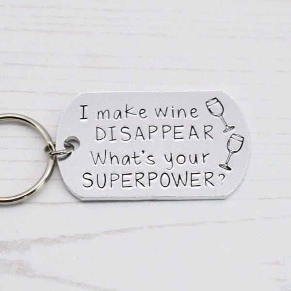 Stamped With Love - I Make Wine Disappear Keyring