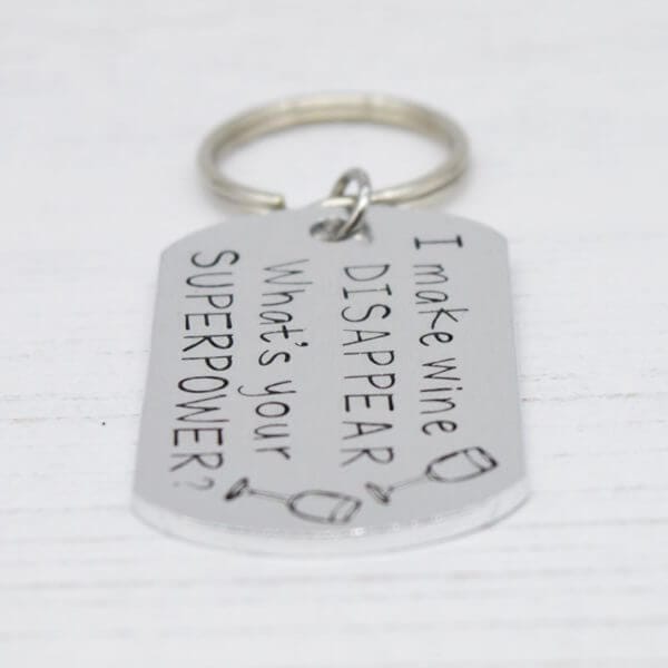 Stamped With Love - I Make Wine Disappear Keyring