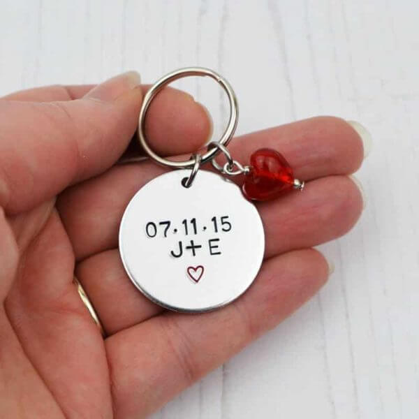 Stamped With Love - You And Me Personalised Keyring