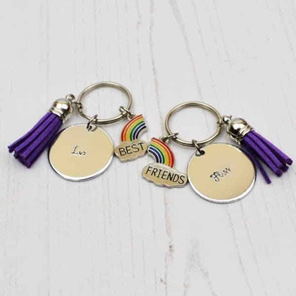 Stamped With Love - Best Friends Rainbow Keyrings