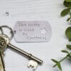 Stamped With Love - Aunty is loved by personalised keyring