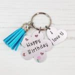 Birthday Flower Keyring