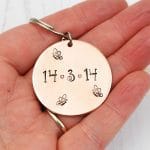 Copper Date Disc Keyring