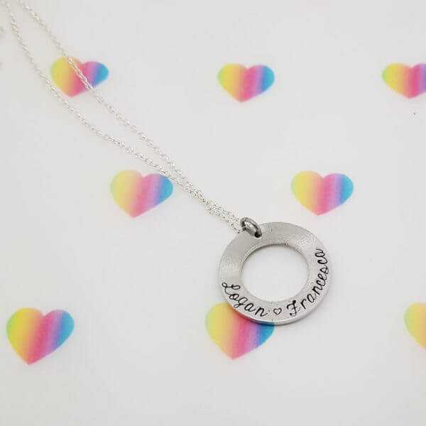 Stamped With Love - Child's Name Washer Necklace