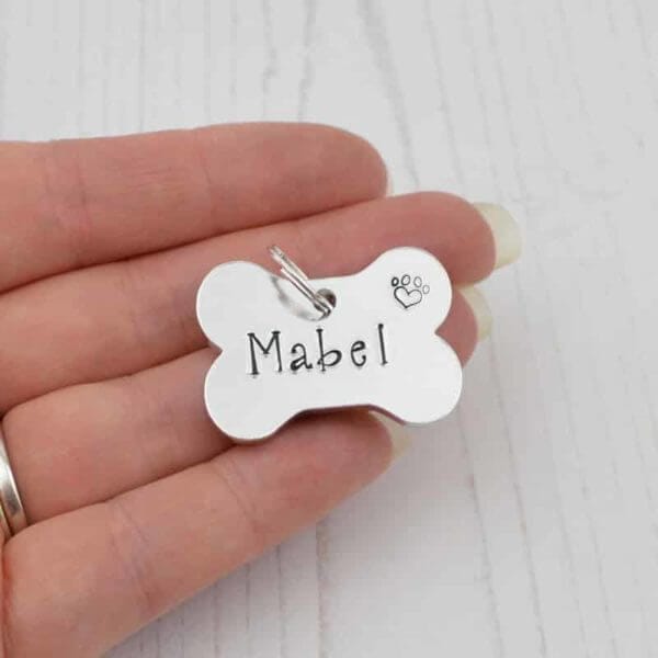 Stamped With Love - Personalised Bone Dog ID Tag