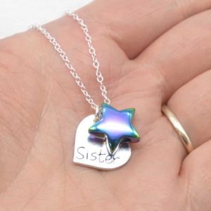 Stamped With Love - Rainbow Memorial Star with Personalised Heart