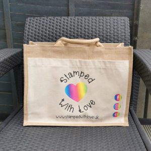 Stamped With Love Large Jute Bag