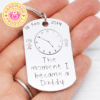 Stamped With Love - The moment I became a Daddy Personalised Keyring