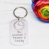 Stamped With Love - The moment I became a Daddy Personalised Keyring