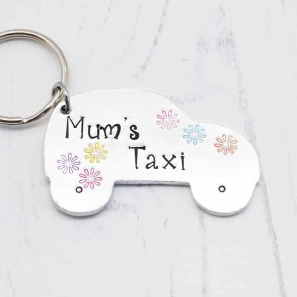 Stamped With Love - Mum's Taxi Keyring