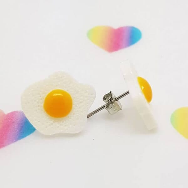 Stamped With Love - Fried Egg Earrings