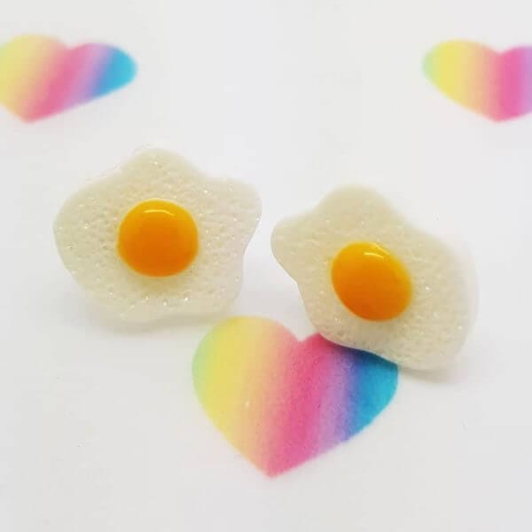 Stamped With Love - Fried Egg Earrings