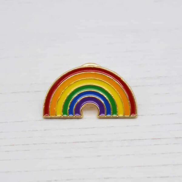Stamped With Love - Rainbow Enamel Pin Badge (Small)