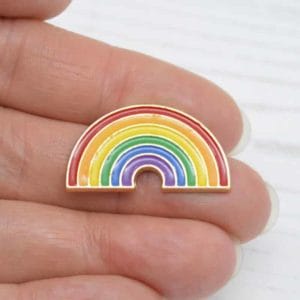 Stamped With Love - Rainbow Enamel Pin Badge (Small)